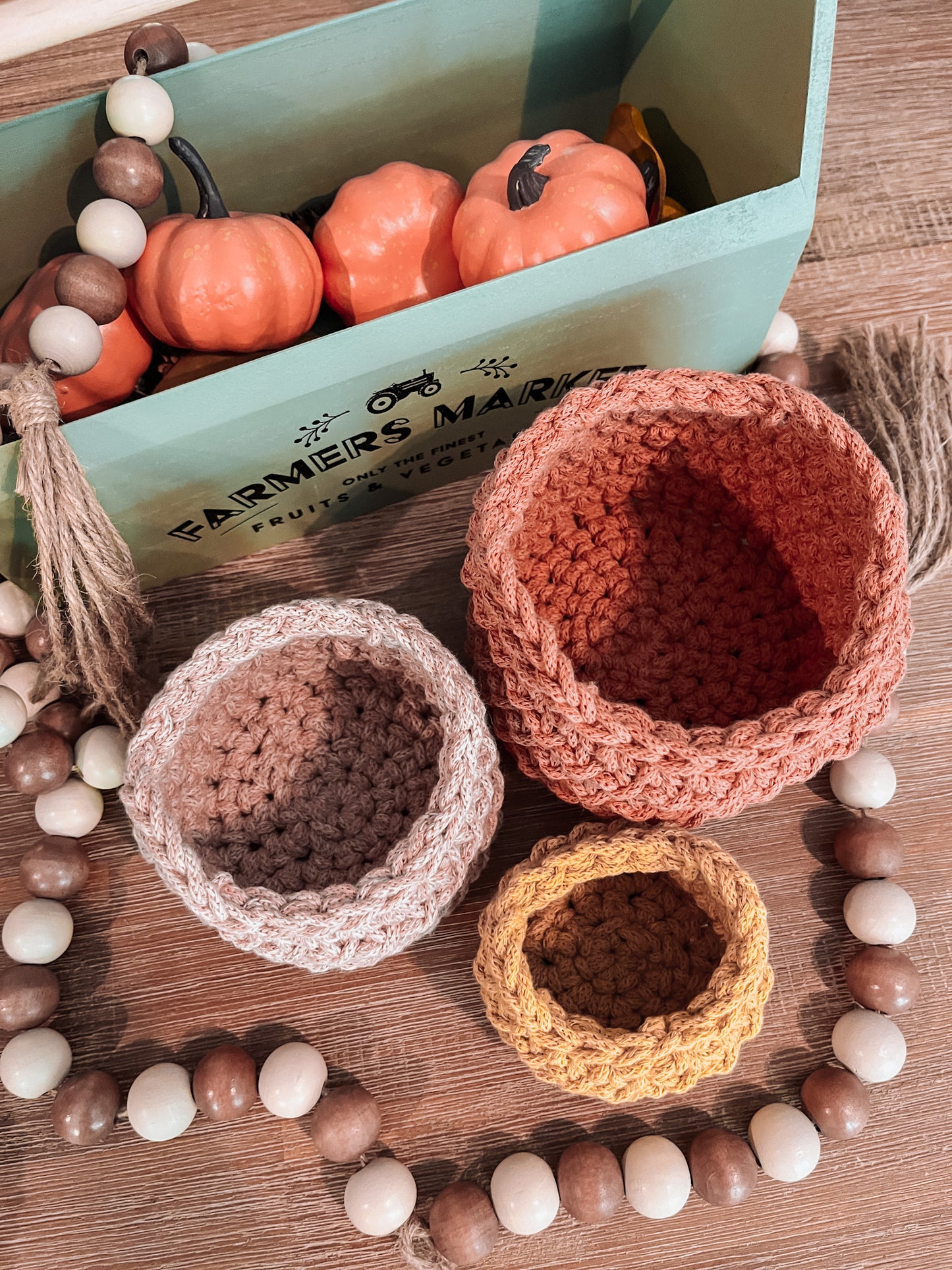 Mini Nesting Baskets | Sunrise Set | Ready to Ship