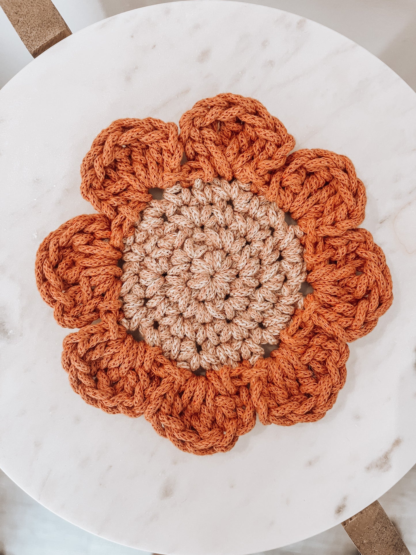 Chunky Boho Flower Coaster Pattern | PDF Download